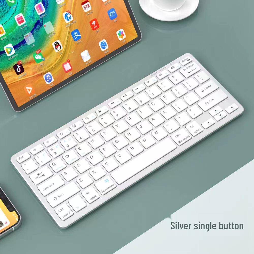 Bluetooth Rechargeable Wireless Keyboard & Mouse Set, Ultra-thin, Portable, 2.4G, Universal for Computers, Laptops, Phones.