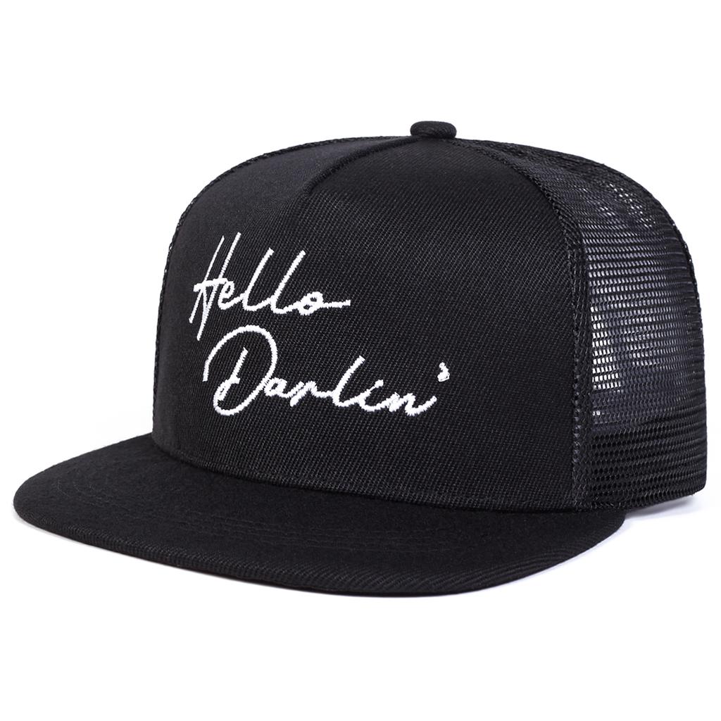 Unisex Hello darlin Embroidery Hip-hop Net Hats Spring And Summer Outdoor Adjustable Sports Casual Baseball Caps Sunscreen Hat