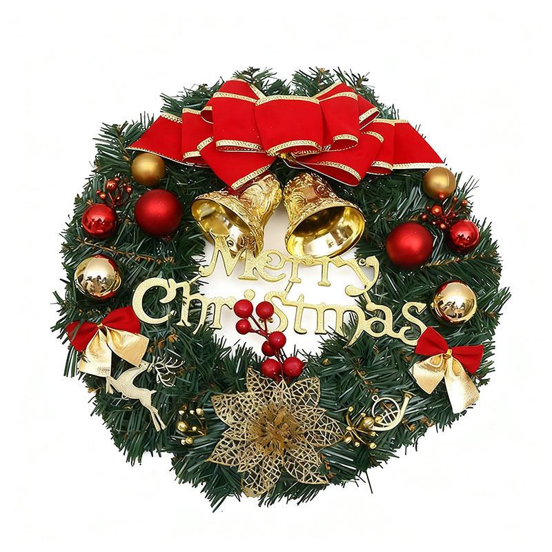 Artificial Christmas Wreath Decorations for Door, Window, Scene Props, and Tree Accessories