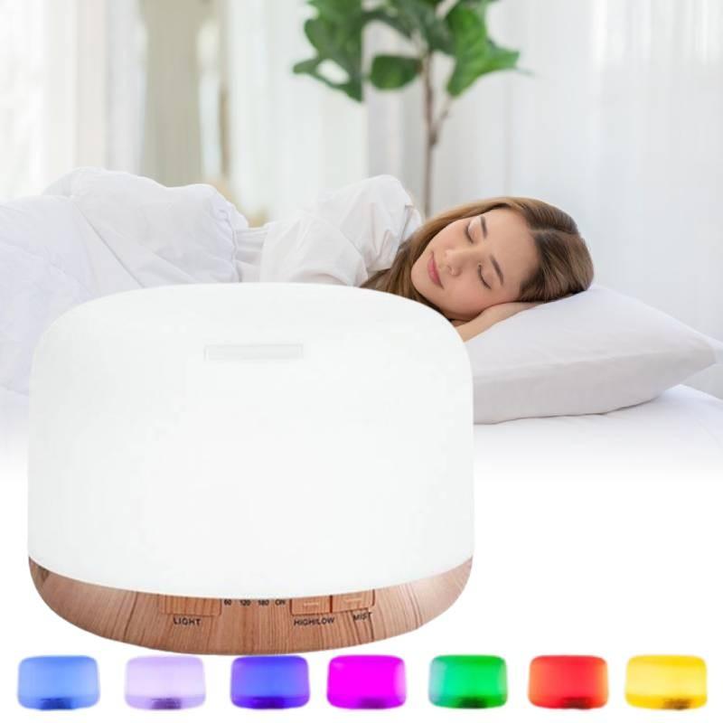 Ultra Quiet 500ml Ultrasonic Aroma Diffuser With Bluetooth Remote Control And Colorful Led Light For Home And Bedroom Use