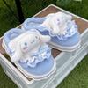 Hello Kitty Women's Winter Cotton Slippers - Cute Velvet Fur Heel 2024