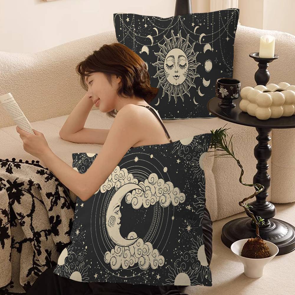 Hippie Sonne Gesicht Kissenbezug Sofakissenbezug Heim Zimmer Dekoration Kinder Geschenk