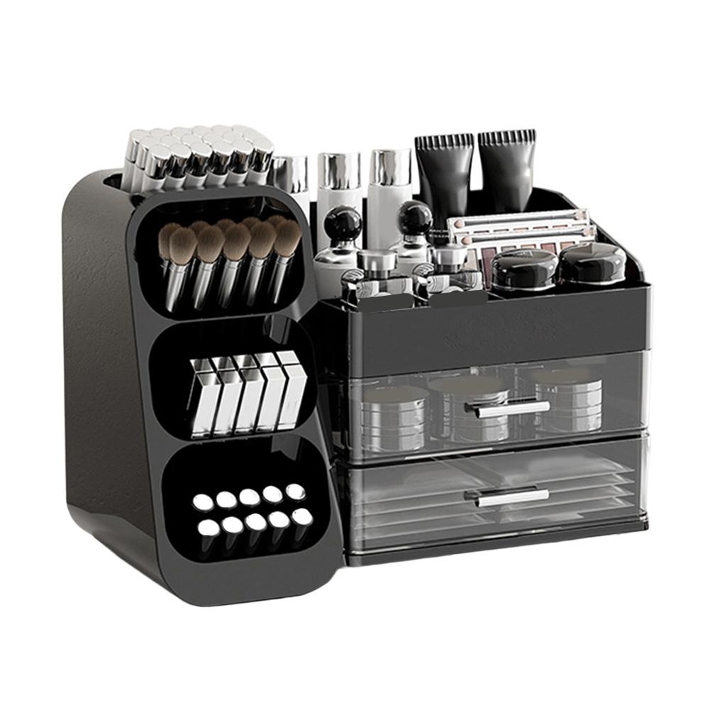 

Compact 3-Tier Storage Solution with Drawers for Bathroom Counter Keeps Makeup and Grooming Tools Accessible and Tidy