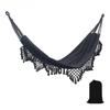 OLOEY Outdoor Camping Double Hammock with Tassels