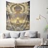 Goldener Heiligenschein Buddha Wandbehang Heimdekoration Wandteppich für Wandkunst