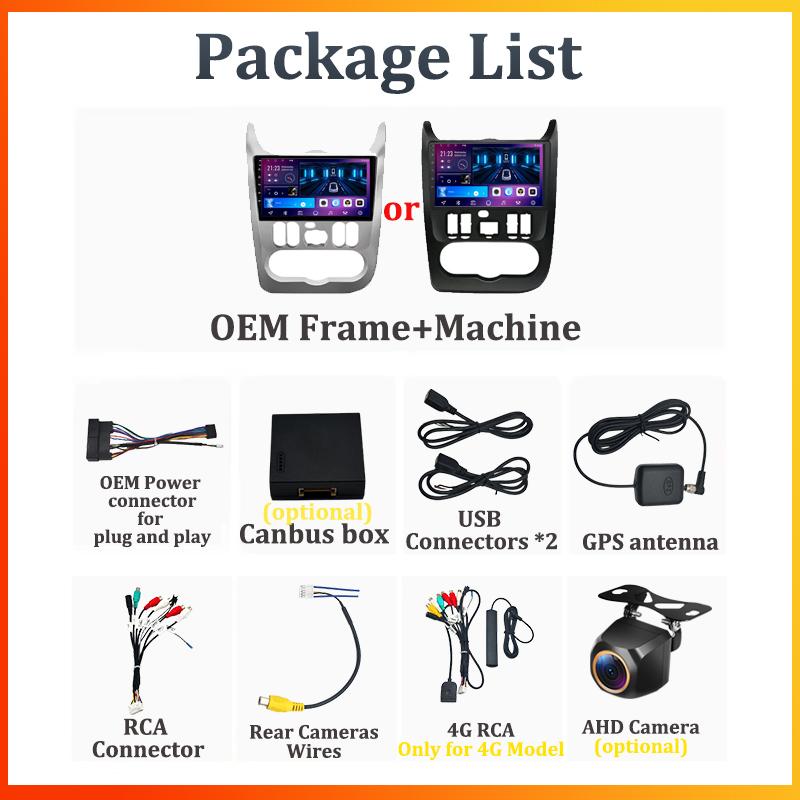 For Renault Logan 1 Sandero 2009-2015 Largus Dacia Duster Car Multimedia Video Player Touch Screen Android 14 Autoradio 5G Wifi