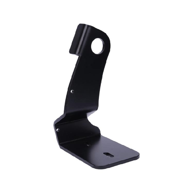 Side Mount Bracket for Motorcycle, Slotted Black Aluminum License Plate Mount with Bolt-On Replacement