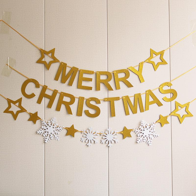 Festive Christmas Garland: Tree, Snowflake, Star & Leaf Banners