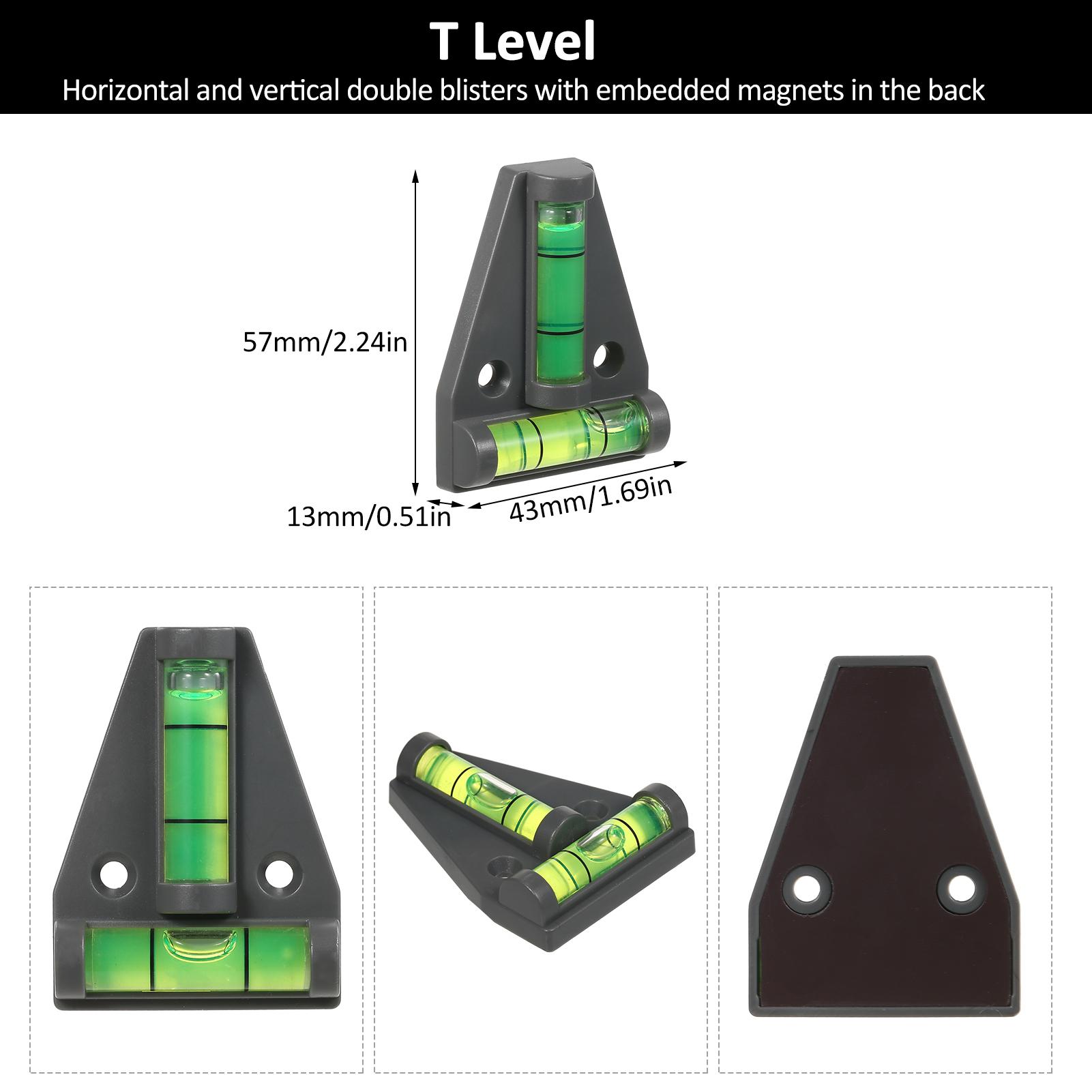 

Мини Набор Уровней 4 в 1 Портативный Маленький Пузырьковый Уровень Магнитный Карманный Уровень Т-Уровень Нитяной Уровень Круговой Уровень серый