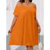 Independent station summer explosion temperament elegant and comfortable solid color dress