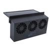 Solar Powered Car Exhaust Fan 3 Heads Odor Removal Multifunctional Air Purifier Cooling Fan for Home Automotive Office