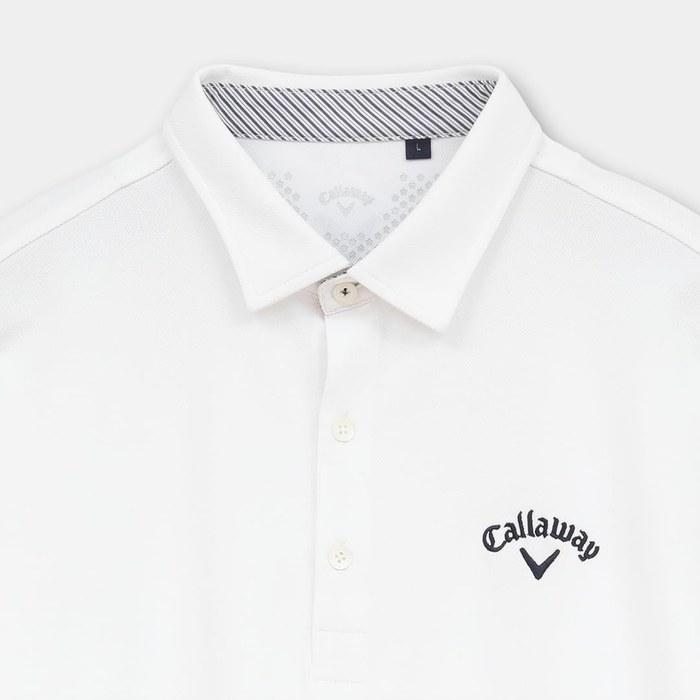 Callaway Long Sleeve Polo Shirt Cool Festa C26133100 Men's White M