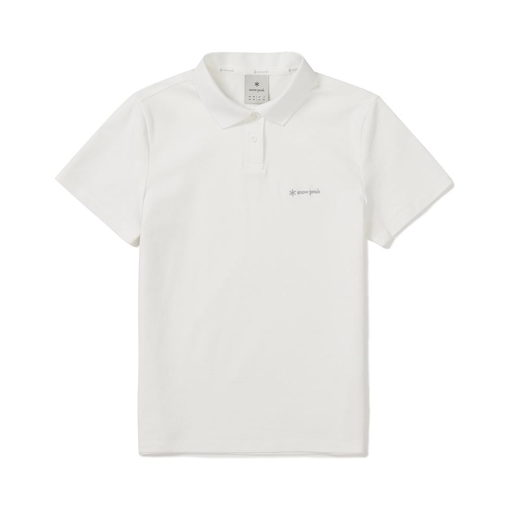 SNOWPEAK Pique Women's Basic Polo T-shirt Off White (S25MWFPS67)