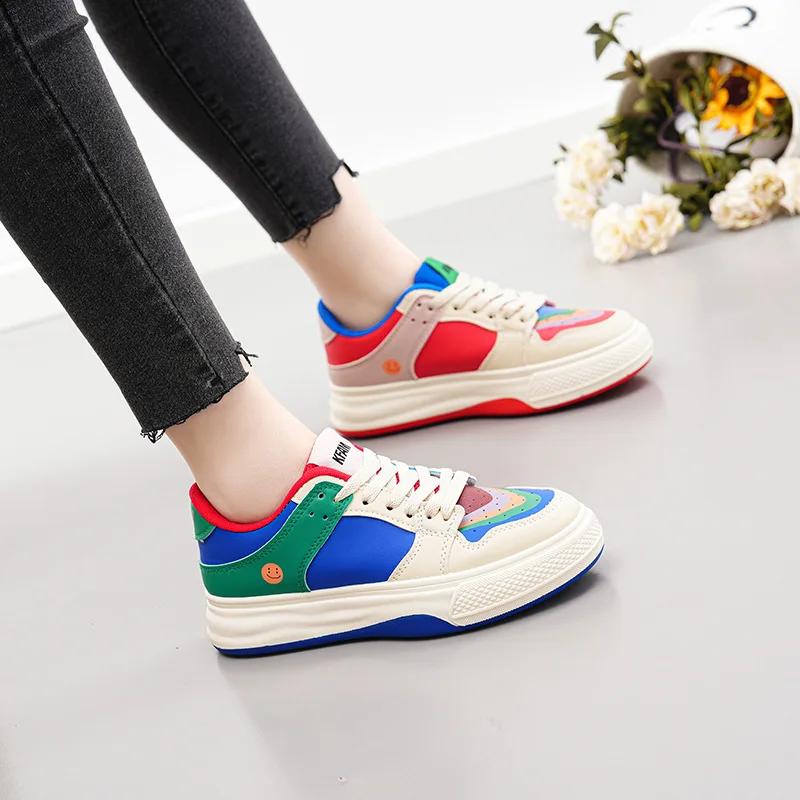 

Новые женские туфли Network Face Swallow Color Block Flat Shoes весна-лето повседневные открытые белые 40