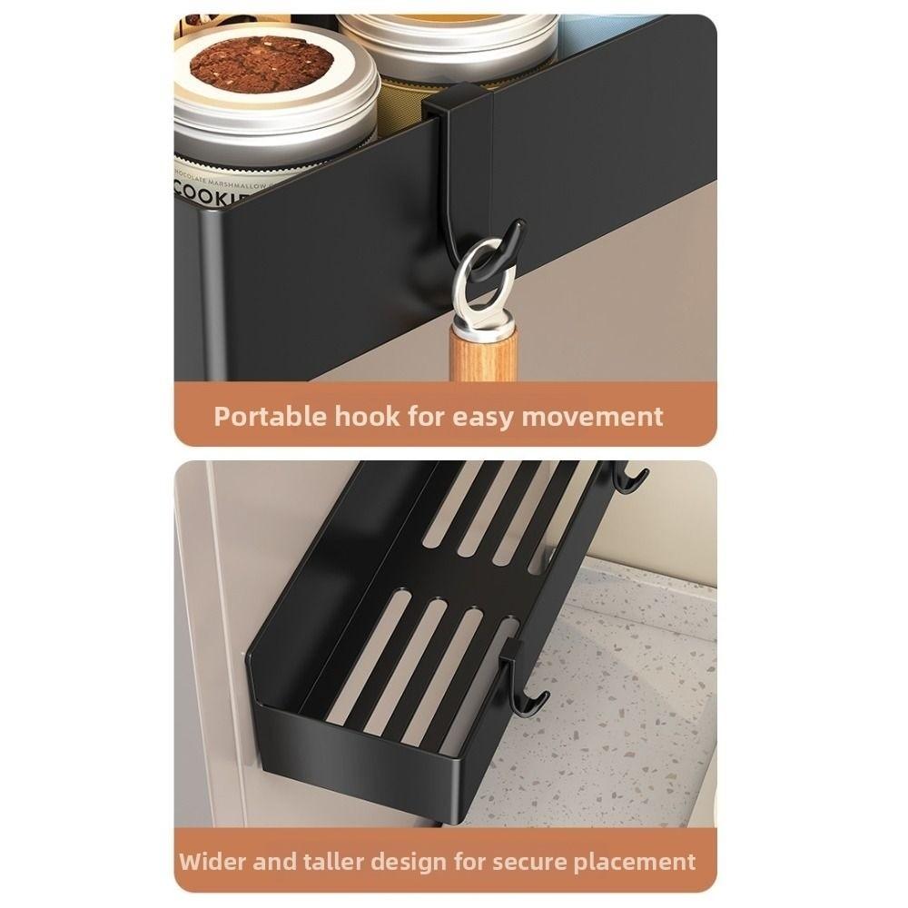 Large Capacity Magnetic Spice Rack Wall Mounted Refrigerator Side Storage Rack  Cling Film
