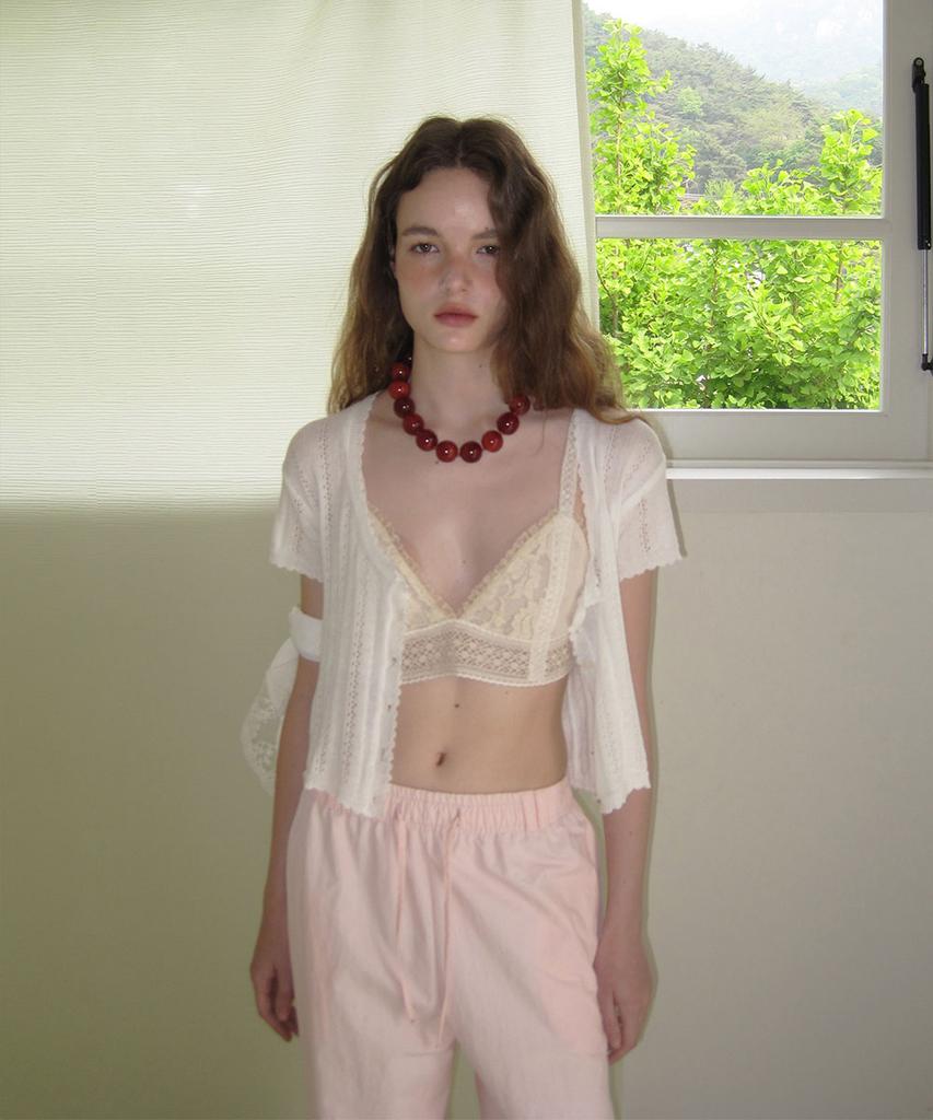 Eopaeleolakaibeu Olla Skashi Half Cardigan - Ivory