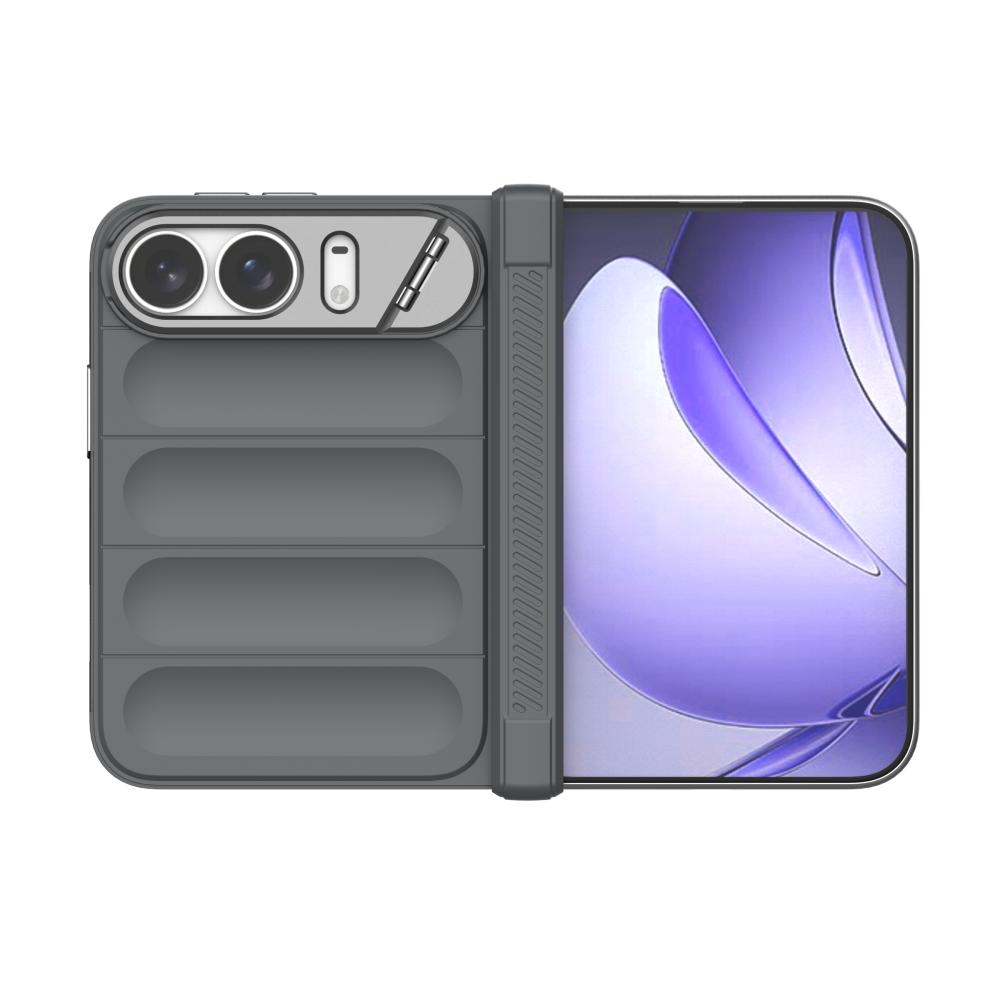 Fold Lens Stand Holder Silicone Soft Phone Case For iPhone Duo Solid Color Shockproof Bumper Armor Back Cover For iPhone Duo