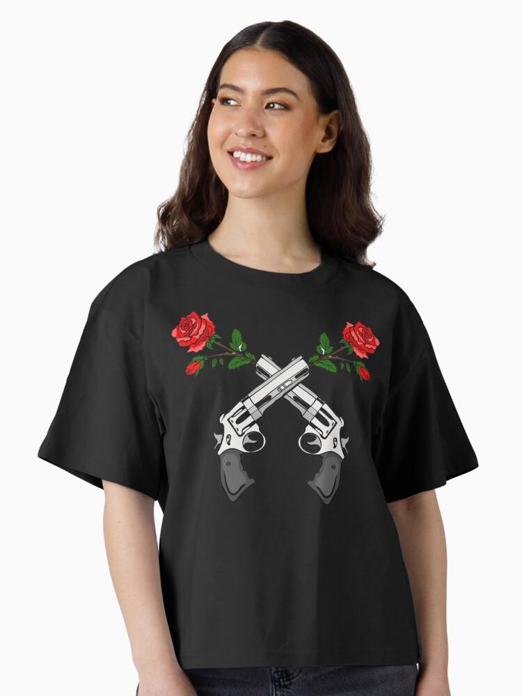 Guns N' Roses 2 crossed guns and roses Boxy T-Shirt