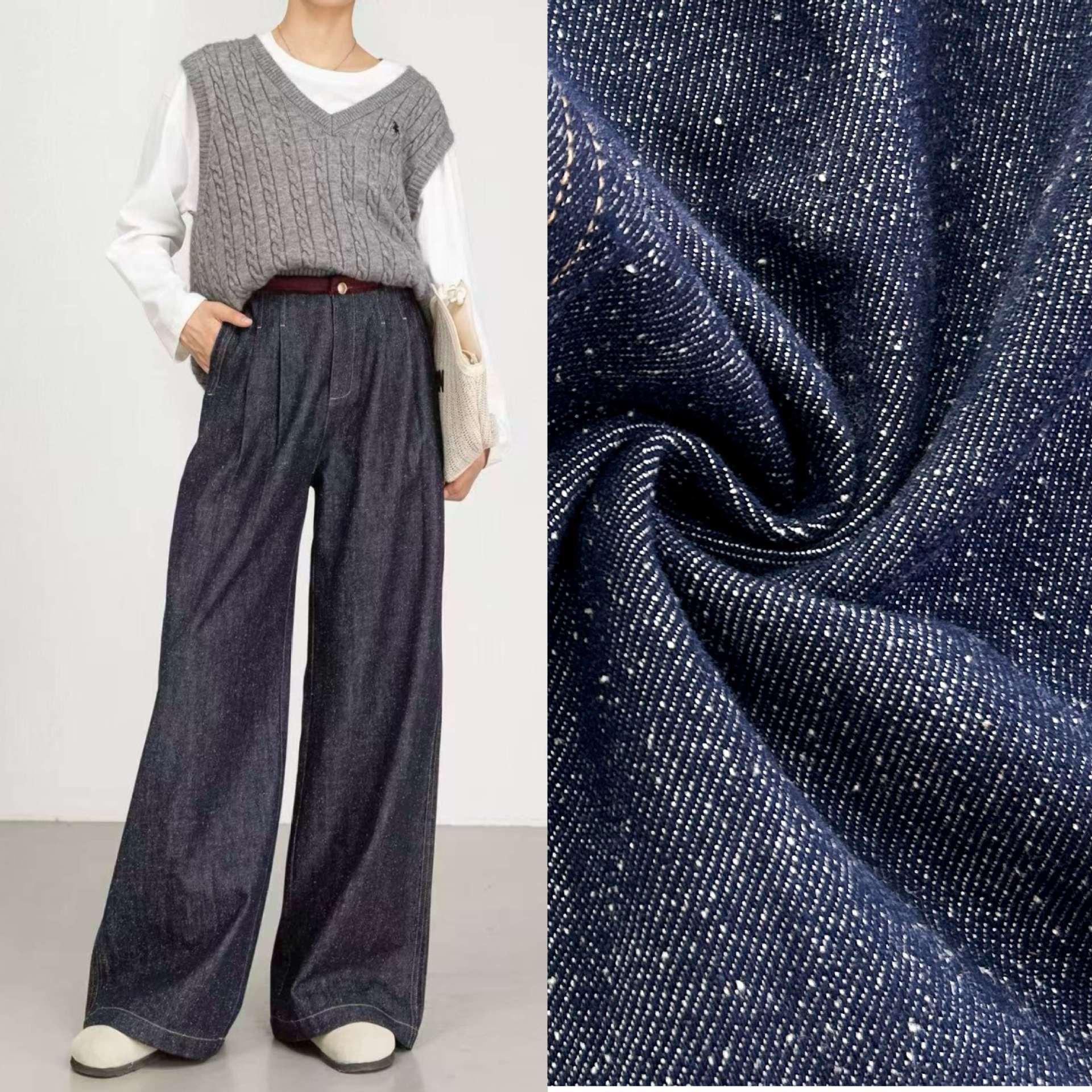 Polka Dot Red Wide-Leg Cotton Jeans - Old Money Style, Spring/Summer 2026 Collection Size 29/XL