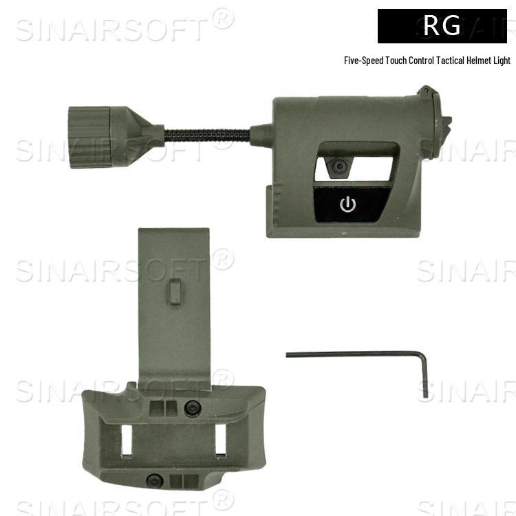 

Tri-color Five-setting Tactical Helmet Light with Touch Control