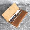 Handmade Leather Long Clutch Wallet for Men Card Holder Bifold Men Wallet Vintage ID Card Holder Purse for Male Gifts