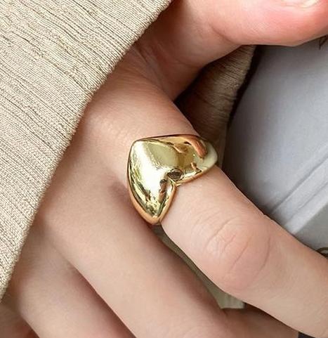 925 Sterling Silver Trend Arched Wide Ring For Female Geometry Punk Design Jewelry Asymmetric Gift Dropshipping