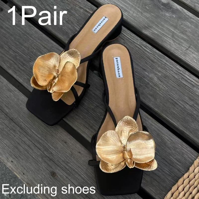 1 Pair Butterfly Shape Shoes Charms Sandals Decor Bohemian Shoe Accessories DIY Shoe Clip Elegant Orchid Flower Colorful