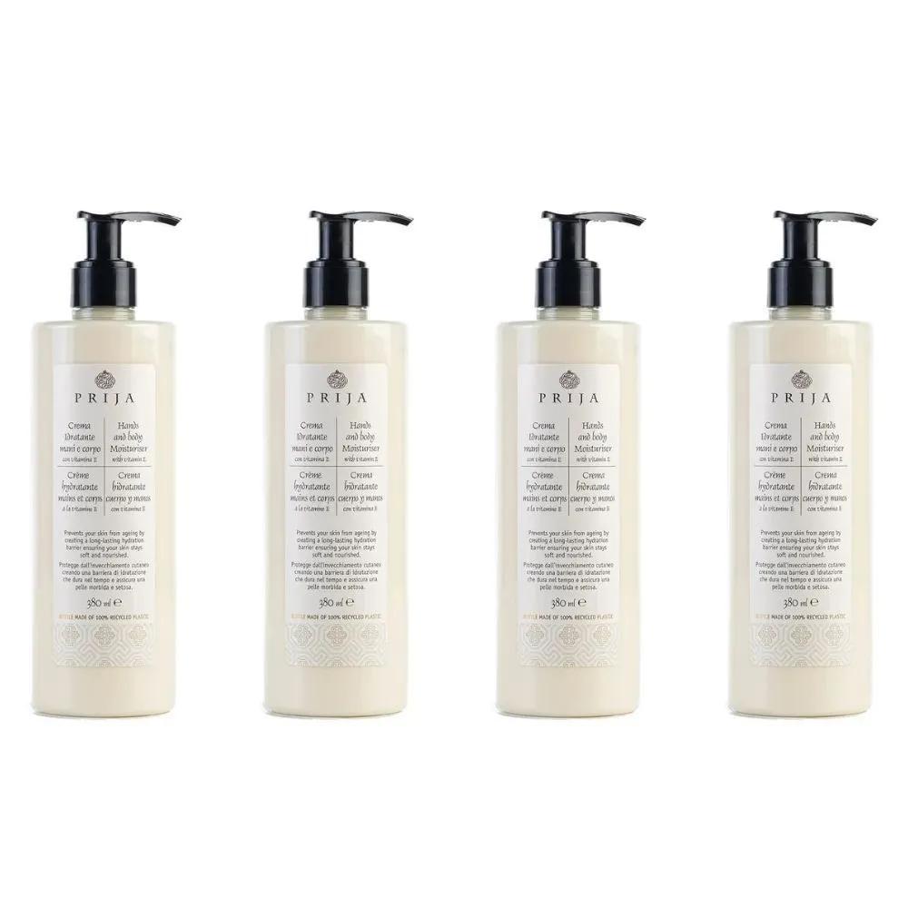 Prija Hand and Body Moisturizer with Vitamin E 380ml x 4 Hotel Wellness PRIJA