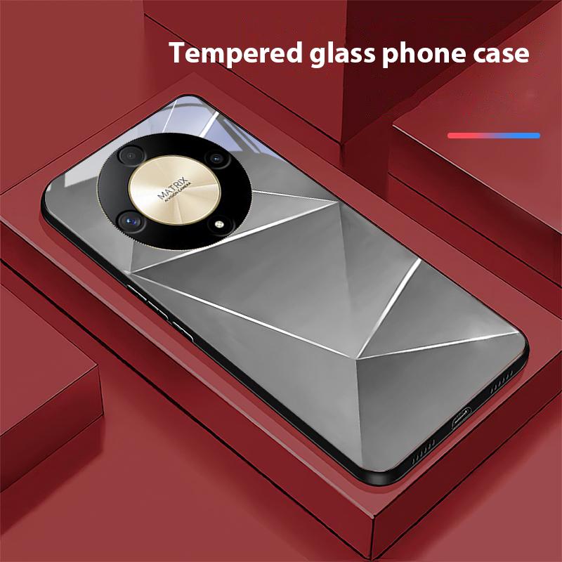 Geometric Prism For Honor Magic 6 50 70 90 Lite X7b 200 Pro Nova 10 Nova 5T X6 P30 Pura 70 Ultra Tempered Glass Phone Case