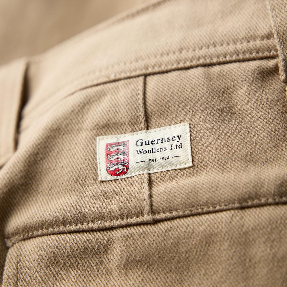 Geonjiulleunseu Cotton Wide Chino Pants - Khaki
