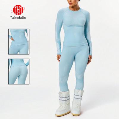 Warm Ski & Yoga Base Layer Set: Moisture-Wicking Long Sleeve