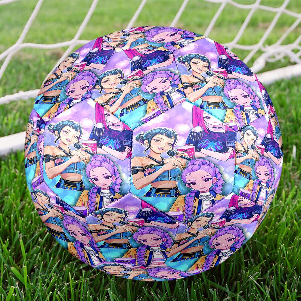 K Print Size 5 Soccer Ball, Standard Match Football for Sports Game and Team Practice, Ideal Gift for Soccer Fans