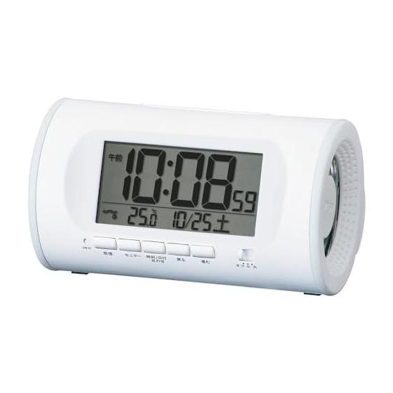 Seiko Clock Alarm Clock Table Clock Digital Loud Volume White PYXIS RAIDEN 8113899mm NR540W