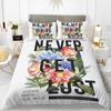 Alphabet Flower Duvet Cover Set Microfiber Flowers Be Your Best Pattern Bedding Set For Teens Girls King Size Soft Quilt Cover