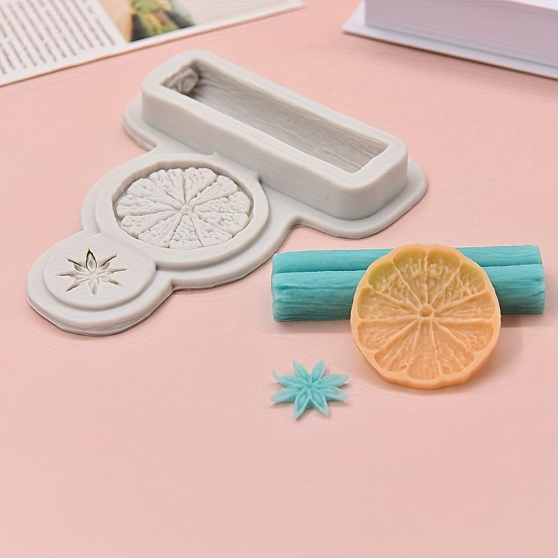1/2pcs Lemon Slice Star Anise and Cinnamon Shaped Silicone Molds for Candle Soap Resin DIY Craft Mold Wax Cake Decor Tool Molder