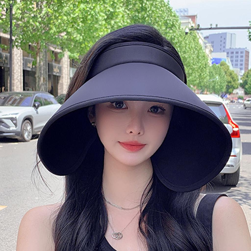 Womens Wide Brim Sun Hat Summer Wrap Around Face UV Protection Sun Visor Breathable Outdoor Sunscreen Cap for Beach Travel Sport