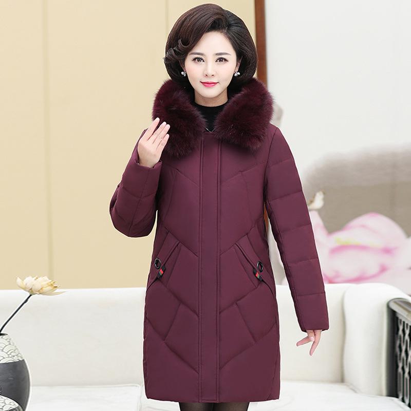 2024 Women's Plus Size Fur Collar Winter Down Jacket - Fashionable, Warm, Thickened Mother's Trend.