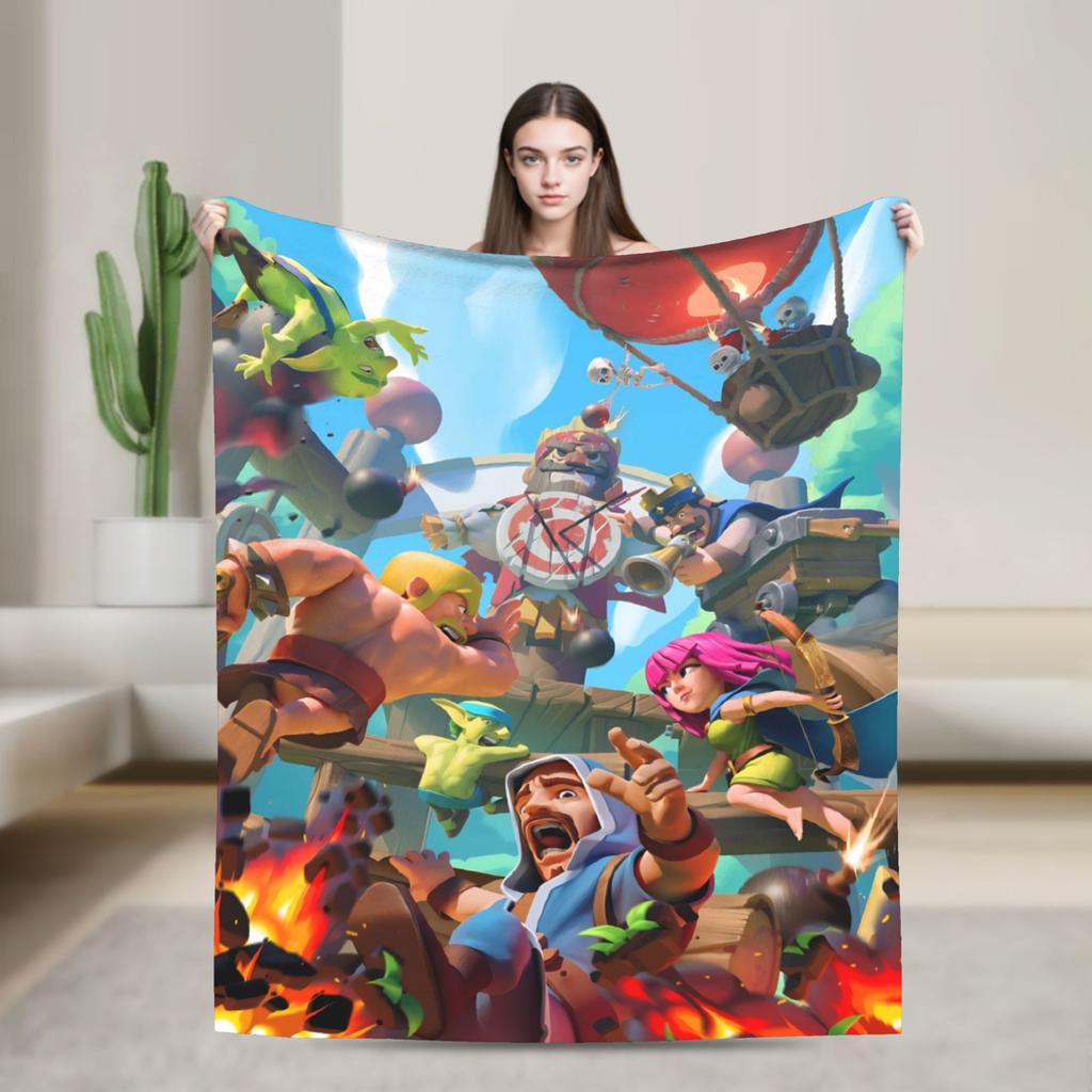 Clashes Royaleds Game Blankets  Fuzzy Funny Warm Throw Blanket for Bedspread Decoration