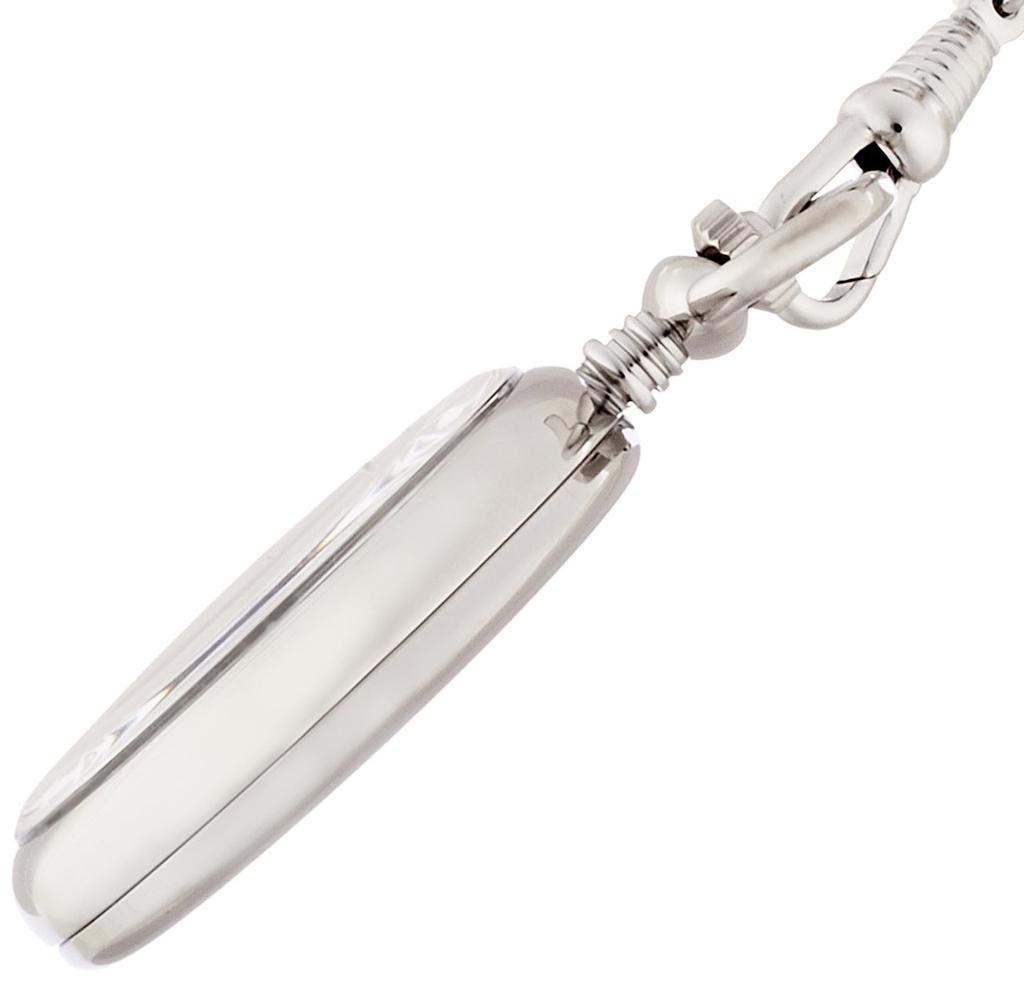TISSOT Pocket Watch (Pendant) with Quartz Movement, White Dial, and Chain, T81722112, Unisex [Official Import]
