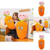 Creative Carrot Pillow Plush Toy With Embroidered Face For Kids And Girls