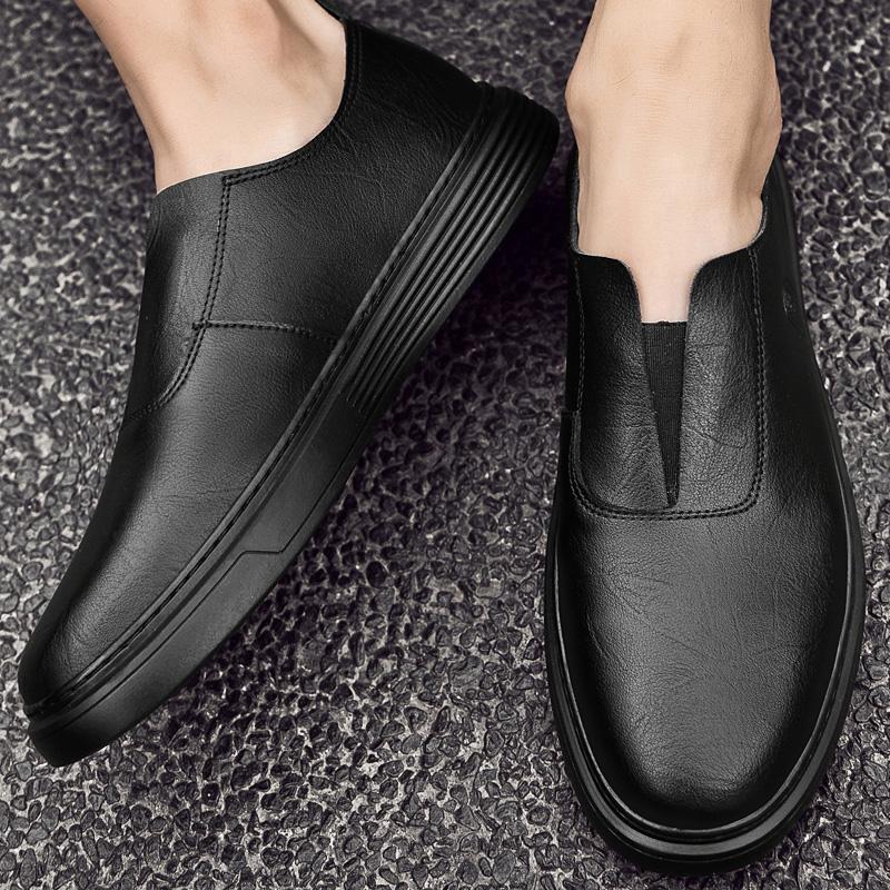 Thick Soled Comfort Leather Loafers Shoes Men 2025 Spring New White Designer Casual Luxury Shoe Men Business Board Shoes