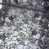 Elastic Net Embroidery Lace, 1m X 21cm, Black Stretchy Tulle Lace Trim for Lingerie, Bra, Underwear, Dress, Garment, Sewing & Crafting