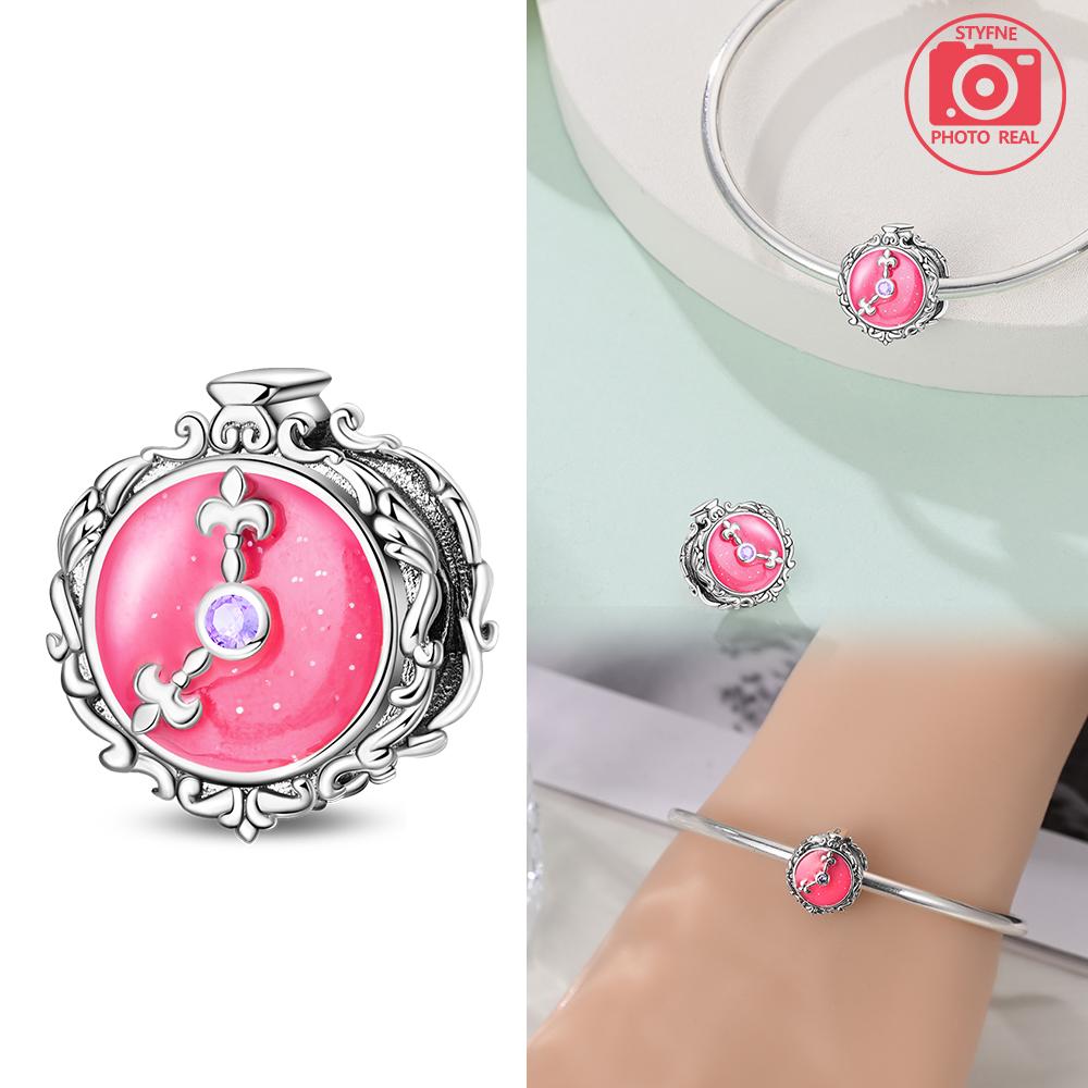 Charms Plata Work Alarm Clock Beads Copper Colors For Charms Copper Colors Original Bracelet For Jewelry Making