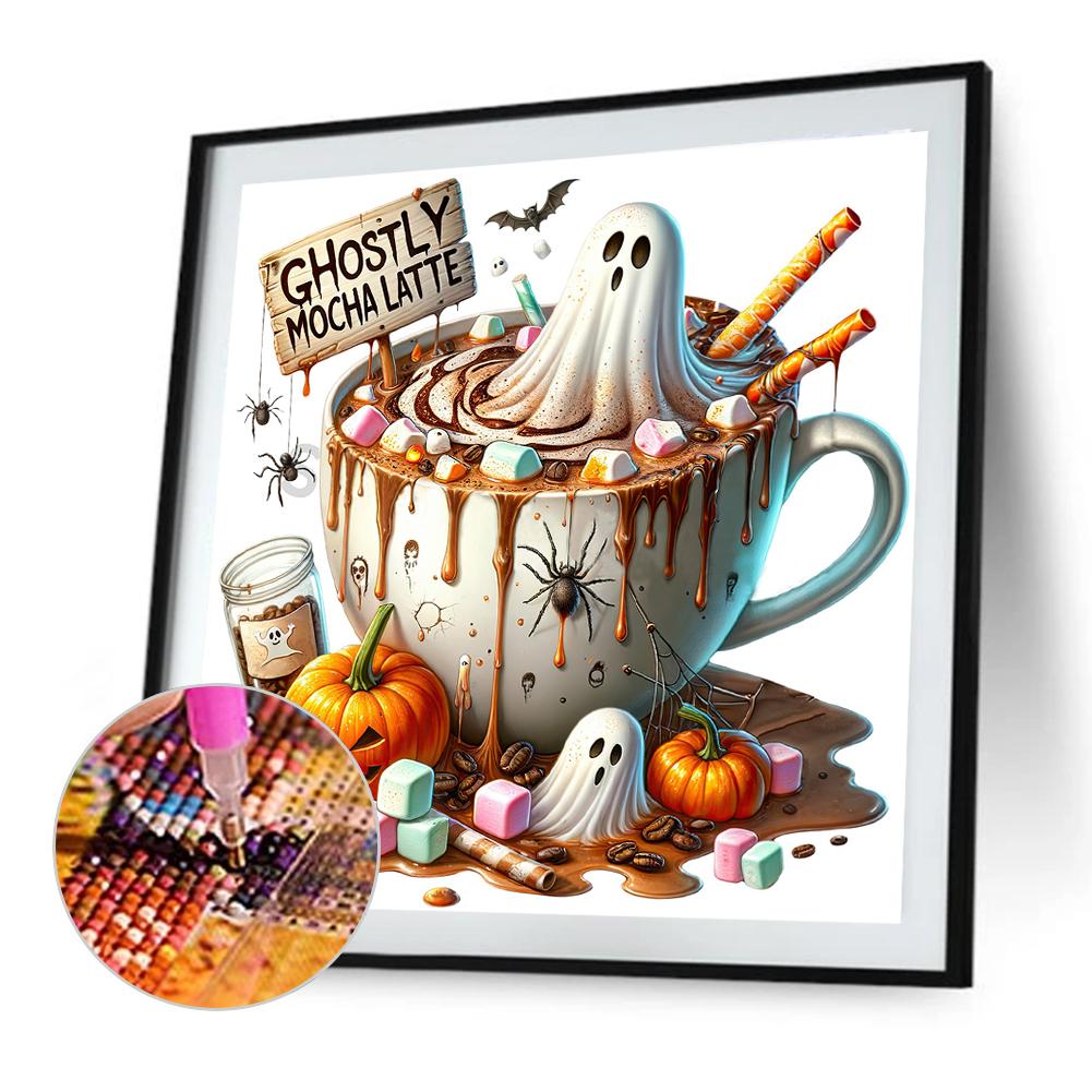

40x40cm Halloween Dessert 5D DIY Full Drill Round Diamond Painting Kit Decor