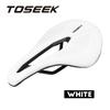 TOSEEK Fahrradsattel Carbon Leichtleder Gel Belüftung Mountain Road Bike Sitzsattel mit Einfachem Originaldesign für