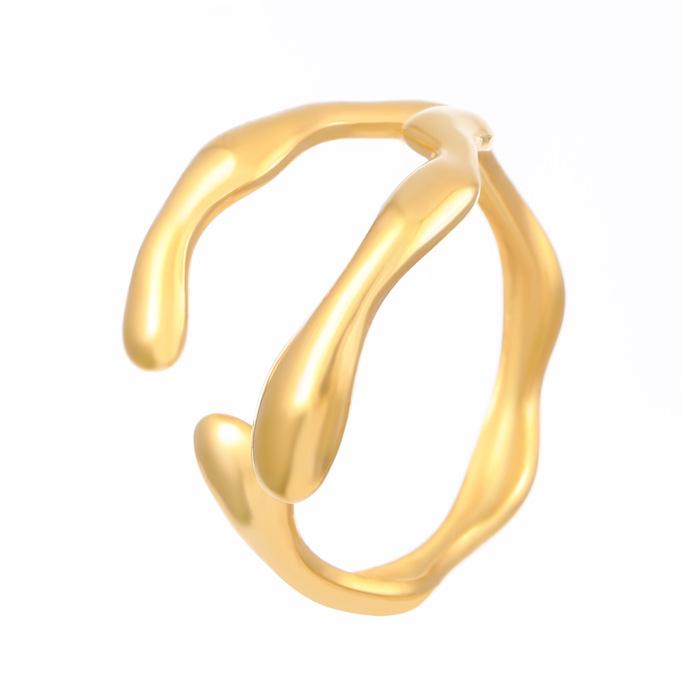 High-End Edelstahl Blumen- & Seestern Offener Ring für Damen
