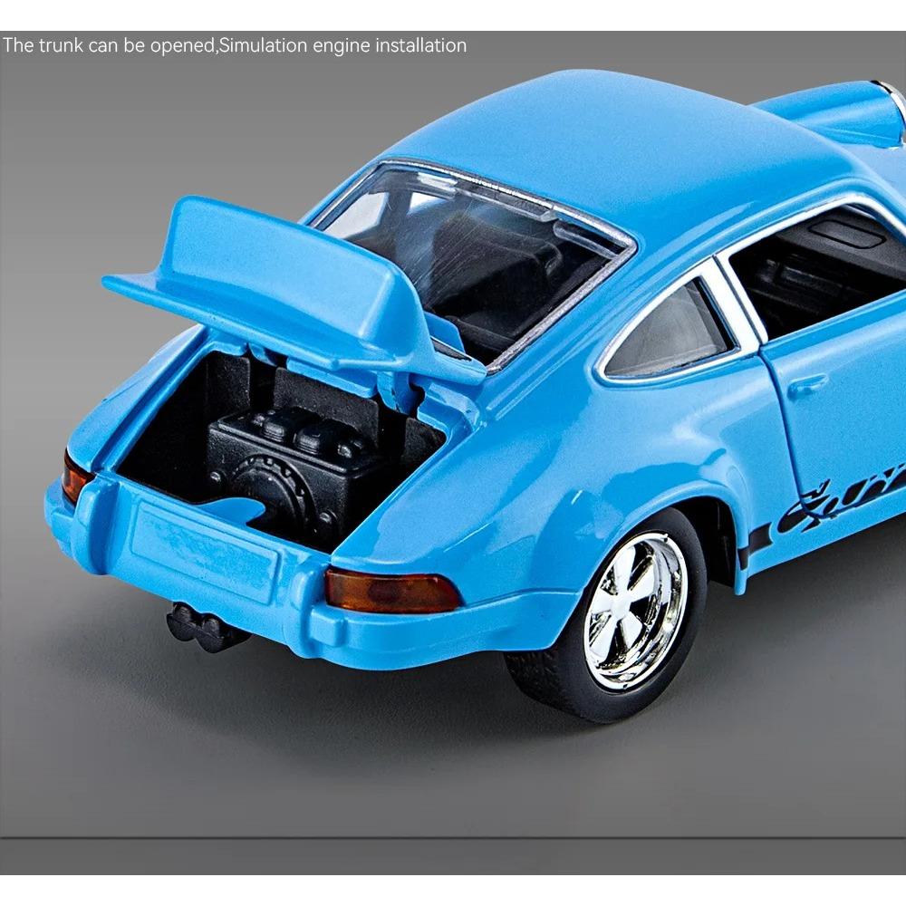 1/36 Scale Porsche Carrera 911 1974 Simulated Alloy Car Model Pull Back Sound and Light Toy Model Decoration Boy Gift