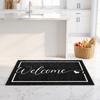 Flower Absorbent Mat Letter Floor Mat Wear-resistant Door Mat  Bathroom Use