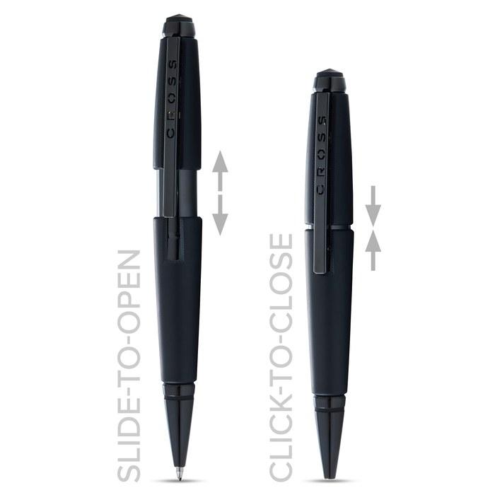 CROSS Ballpoint Pen Water-Based Edge Matte Black Lacquer NAT0555-11 F Fine Point