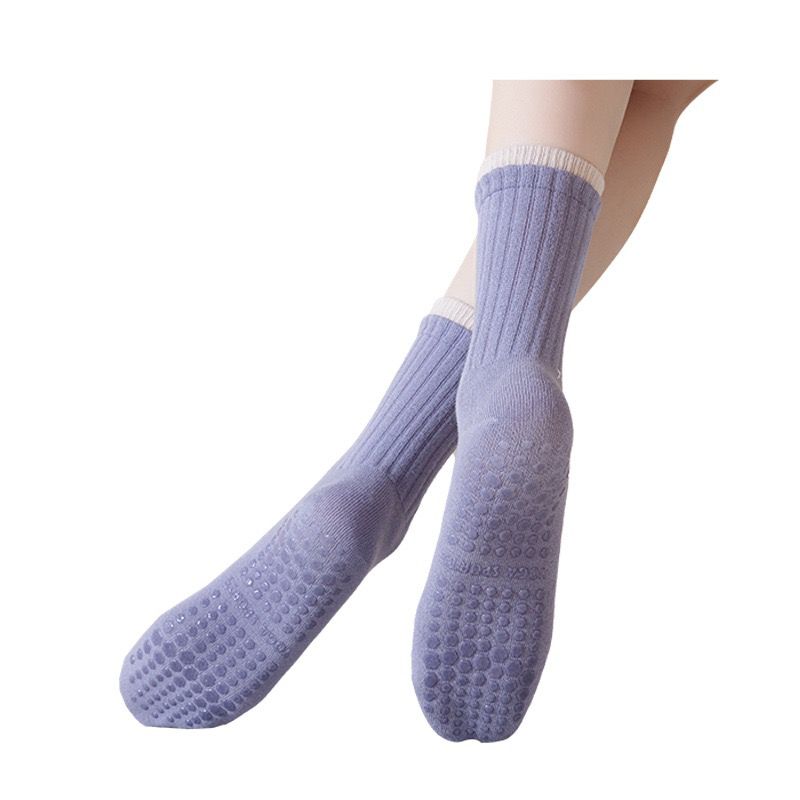 Full Palm Silicone Sports Women's Socks Boneless Toe Cotton Sweat Absorbent Breathable Anti-slip Shock Absorbing Yoga